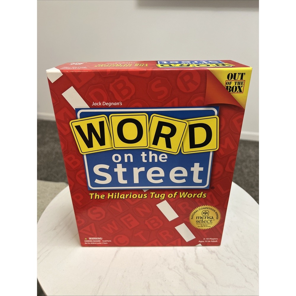 Word on‎ the Street Board Game Out of the Box Complete Mensa Select